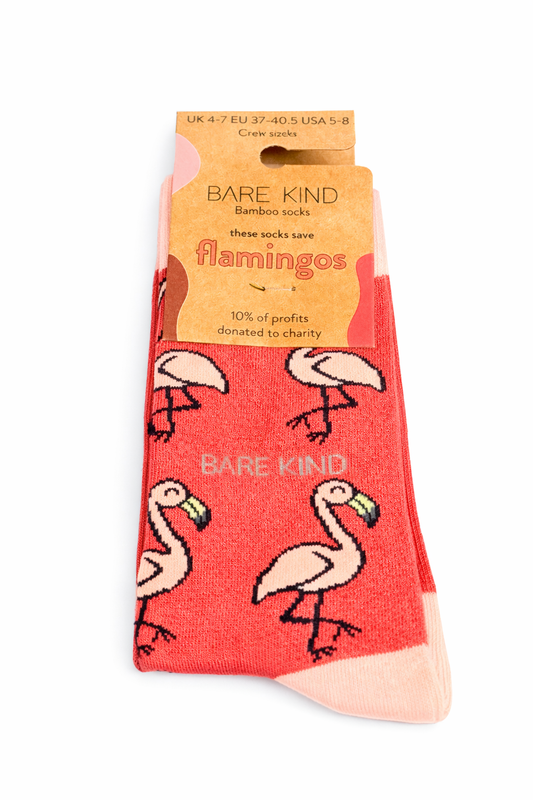 Bare Kind Bamboo Socks – Flamingo Design
