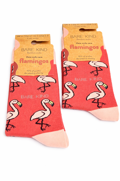 Bare Kind Bamboo Socks – Flamingo Design
